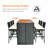 Henshaw 6 - Person Double Pedestal Dining Set