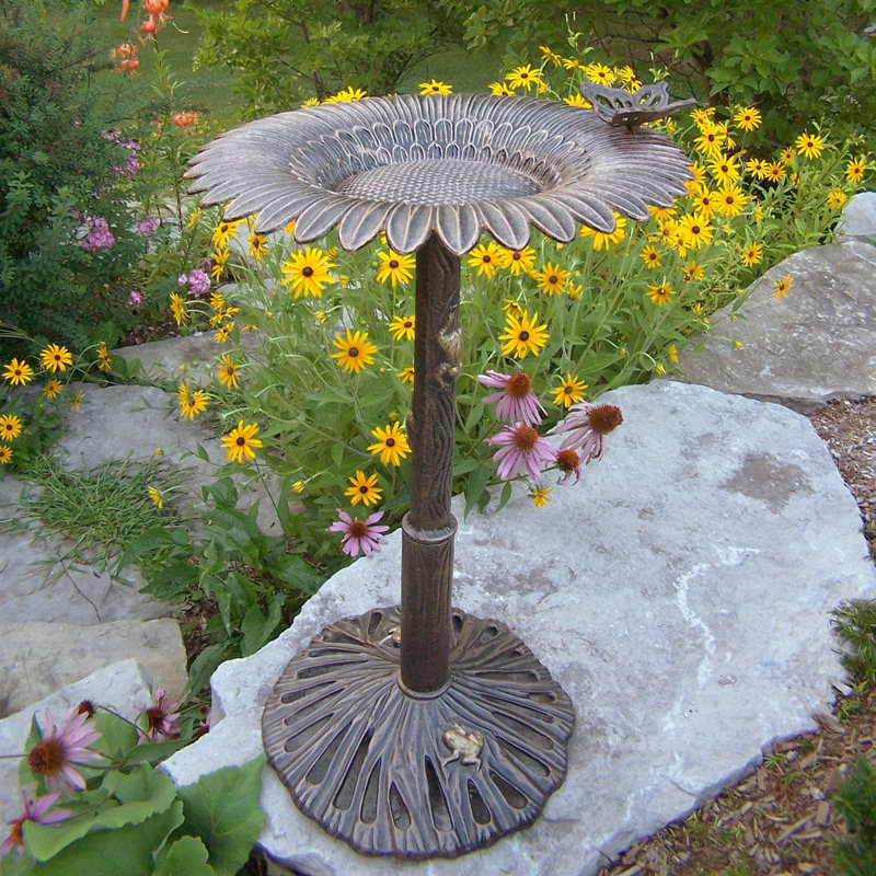 Bain d'oiseaux Wensley, Bronze Antique