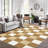 Washable Rug Non Slip Modern Checkered Plaid Hallway Living Room Rug with Rubber Backing Carpet for Kitchen Laundry Entryway-761538202-761538210