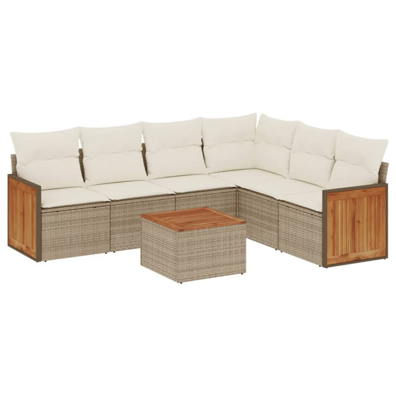 Ensemble de canapé de jardin Vidaxl beige, blanc crème