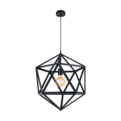 Heriberto 1 - Light Black Geometric Pendant