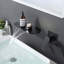 Robinet de lavabo de salle de bain mural moderne à poignée simple avec valve brute, bec de baignoire cascade à haut débit-119200540
