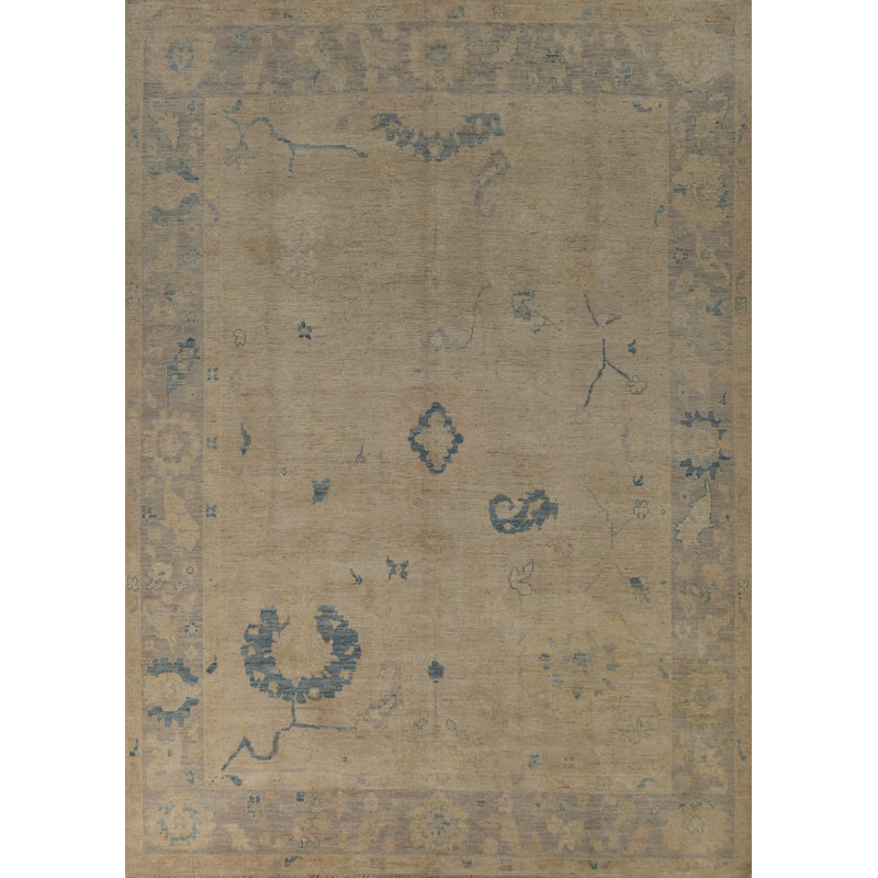 Vegetable Dye Oushak Turkish Area Rug 9x12