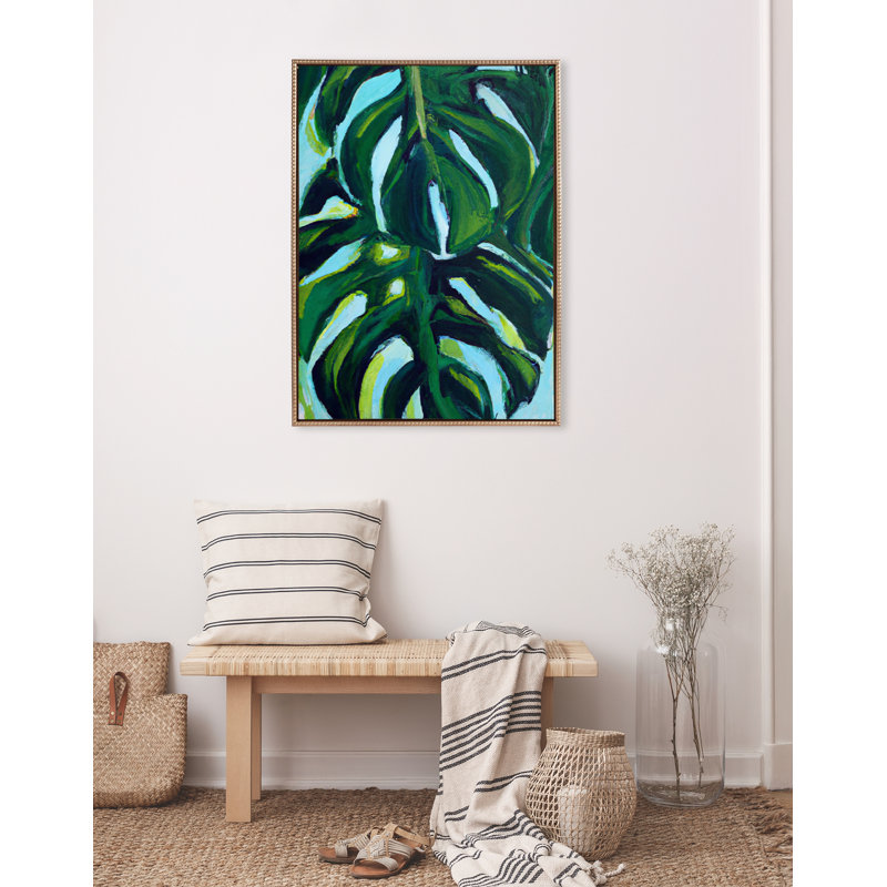 " Blank " Painting Print, Beaded Gold Framed