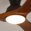 Ventilateur de plafond 42 po en bois massif à intensité variable avec lumières et télécommande, moteur à courant continu réversible, 3 températures de couleur-137562876