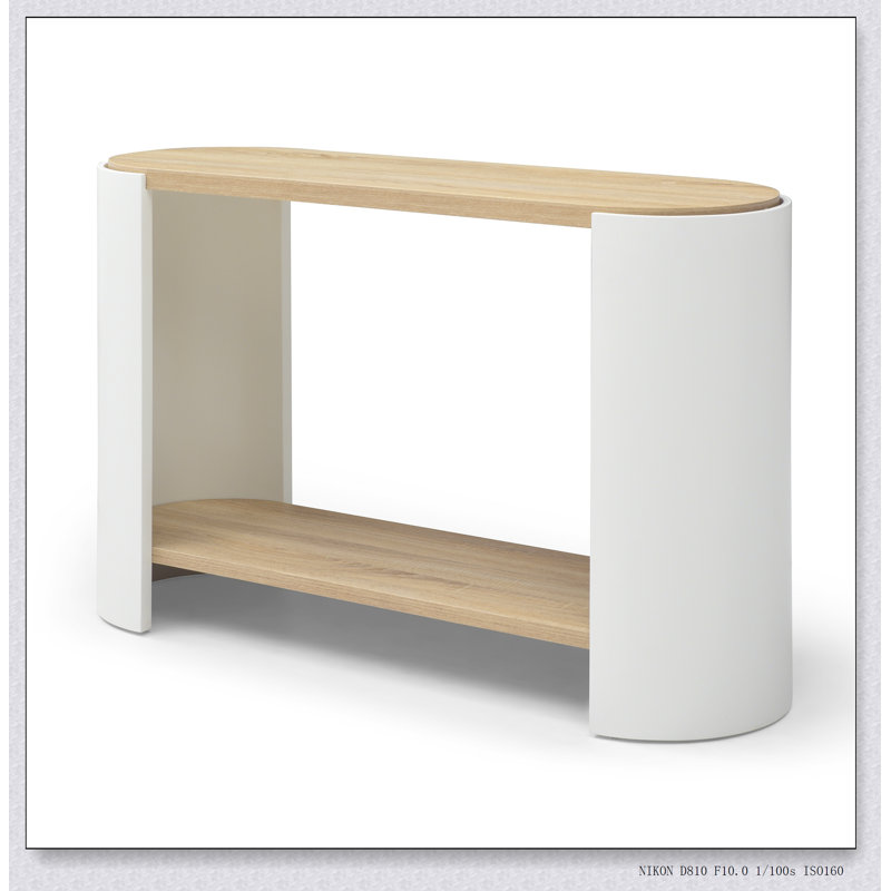 End Table, Small Side Table, Nightstand with 2-Layer Storage Shelves, Sofa Table for Small Spaces, Living Room, Bedroom, Stable Frame, Easy Assembly, (Natural color and white)