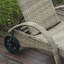 Adjustable PE Wicker Lounge Chair Outdoor Chaise Lounge Set with Table , Cushion Included