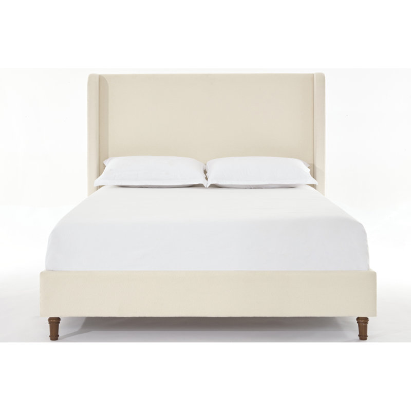 Grand lit tapissier Harper, Ivoire, Grand