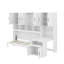 Lit escamotable simple avec placard et bureau