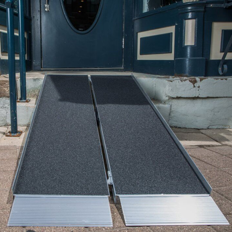 EZ-ACCESS 2 Foot SUITCASE Singlefold Portable Ramp w/ Surface That Resists Slips, 2 ft. accommodates 3"-7" rise
