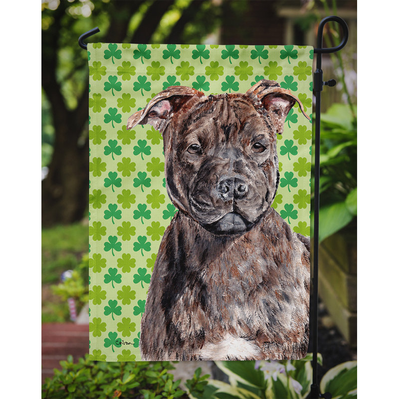Double Sided 15'' H x 11'' W Polyester Animal Garden Flag, Bull Terrier (Brown)