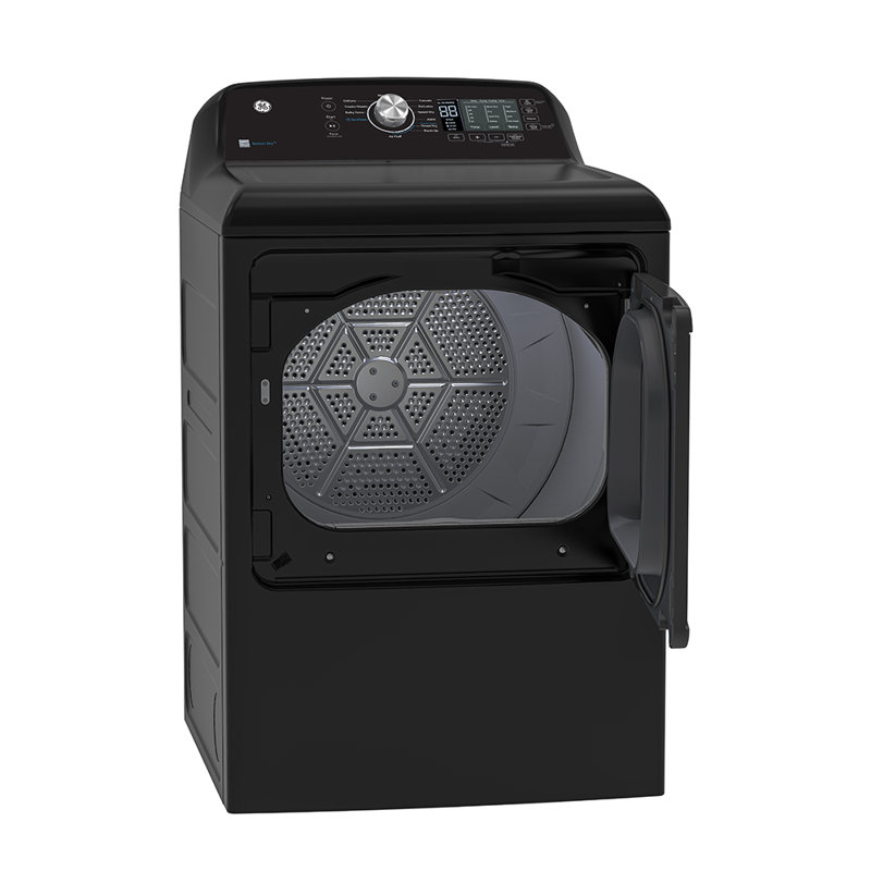 Ge 7,4 pieds cubes Sécheuse électrique à chargement par le haut avec cycle Sanifresh - gris diamant, Gris