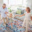 Tapis de couloir multicolore lavable 2 pi 6 po x 10 pi MAVAL -600696749