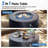50,000 BTU 42 in. Round Iron Propane Fire Pit Table with Tank Cover and Glass Wind Guard in Dark Gray-1469331361