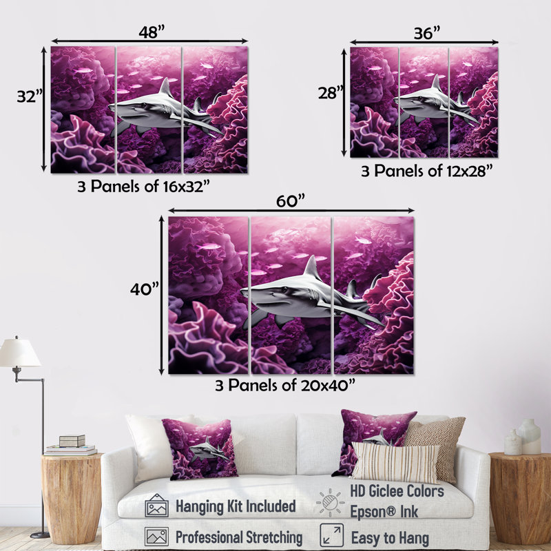 Ensemble de salon art mural Hammerhead, H 28 po x l 36 po