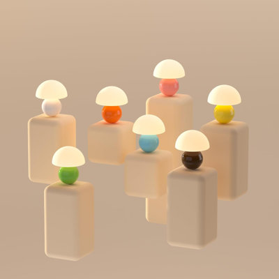 White Mushroom Table Lamp, Cute Mini Desk Lamp
