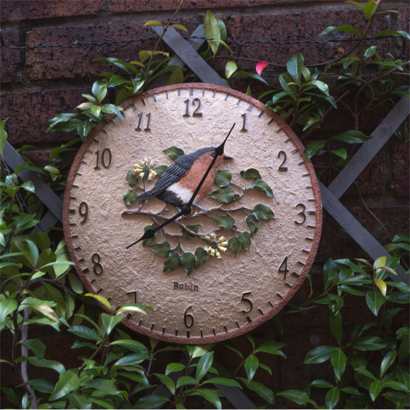 Tabatiere 30cm Robin Indoor and Outdoor  Wall Clock