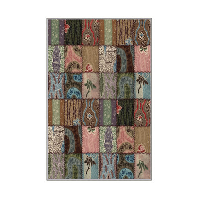 Luxurious Woven Carpet Rug, 2.6 x 4.0 ft | 100% Polyester, 0.4 in Pile Height | Antibacterial & Non-Slip PVC Dot Underside | Machine Washable, 3D Digital Printing | Perfect for Living Room & Bedroom Decor