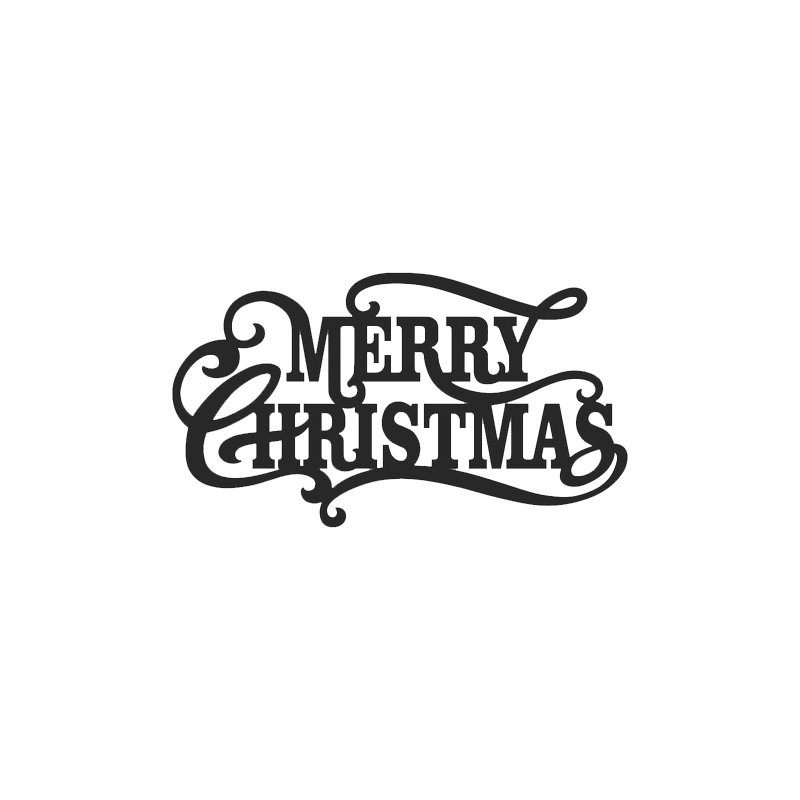 Merry Christmas Wall Décor, 10" H x 18" W x 0.06" D