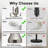 26'' Silver Metal Table Lamp Set of 2 with Crystal Accents, USB Ports & 3-Way Dimmable Light for Bedroom, Living Room or Entryway-940676681