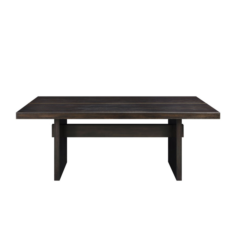 Table de salle à manger à finition espresso doré et rustique