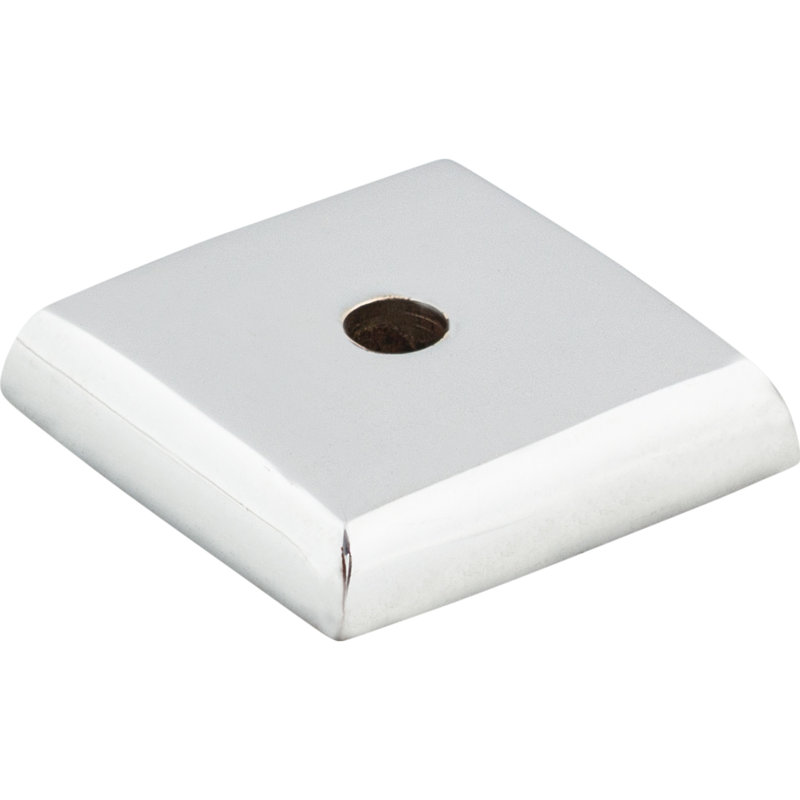 Aspen II Square  Backplate, 0.875" H x 0.875" W x 0.19" D, Polished Chrome