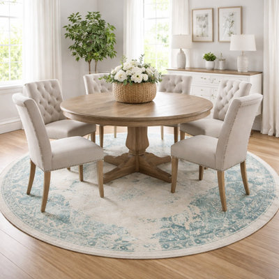 Tapis rond vert moderne 9X9