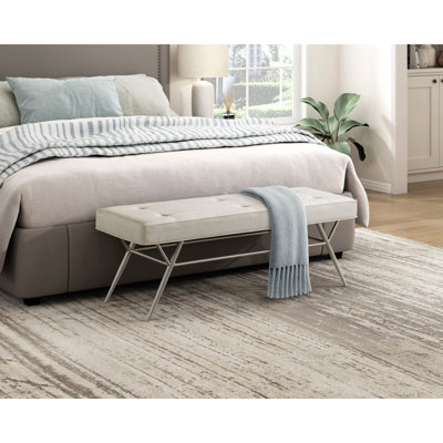 Banc contemporain tapissier Beige