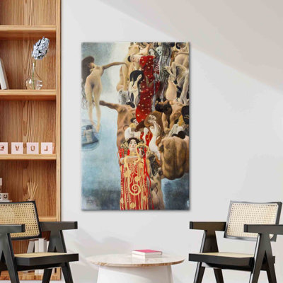 Impression sur toile Gustav Klimt Hygieia - cadeau de demoiselle d'honneur parfait et décoration murale moderne