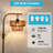 63" Boho Rattan Arched/Arc Floor Lamp With Dimmable LED Bulb,Modern Farmhouse Standing Light For Living Room,Bedroom(Bulb Included)