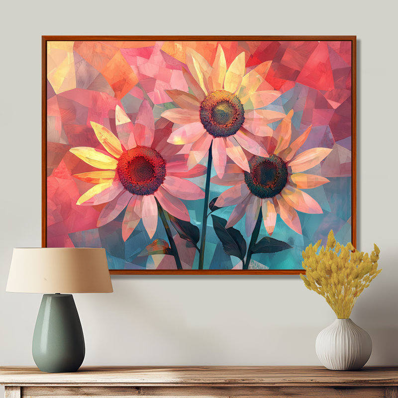 Ifsa - Floral Wall Art, Brun, H 12 po x l 20 po, Impression encadrée flottante