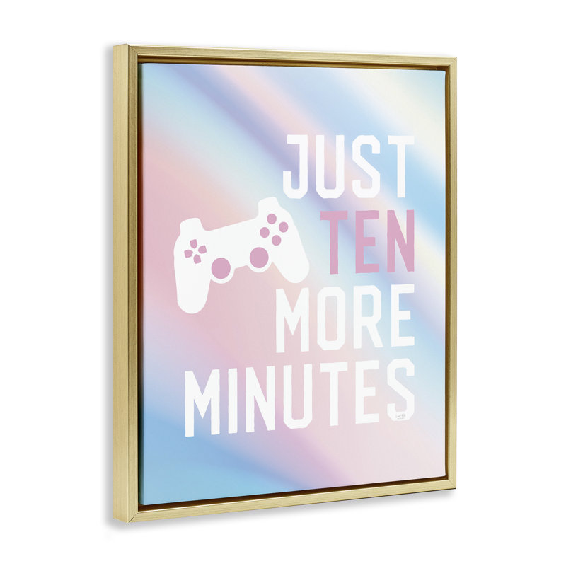 Cadre flottant pastel Ten More minutes Gamer, design Lux + Me Designs, H 21 po x l 17 po, Cadre flottant métallique doré