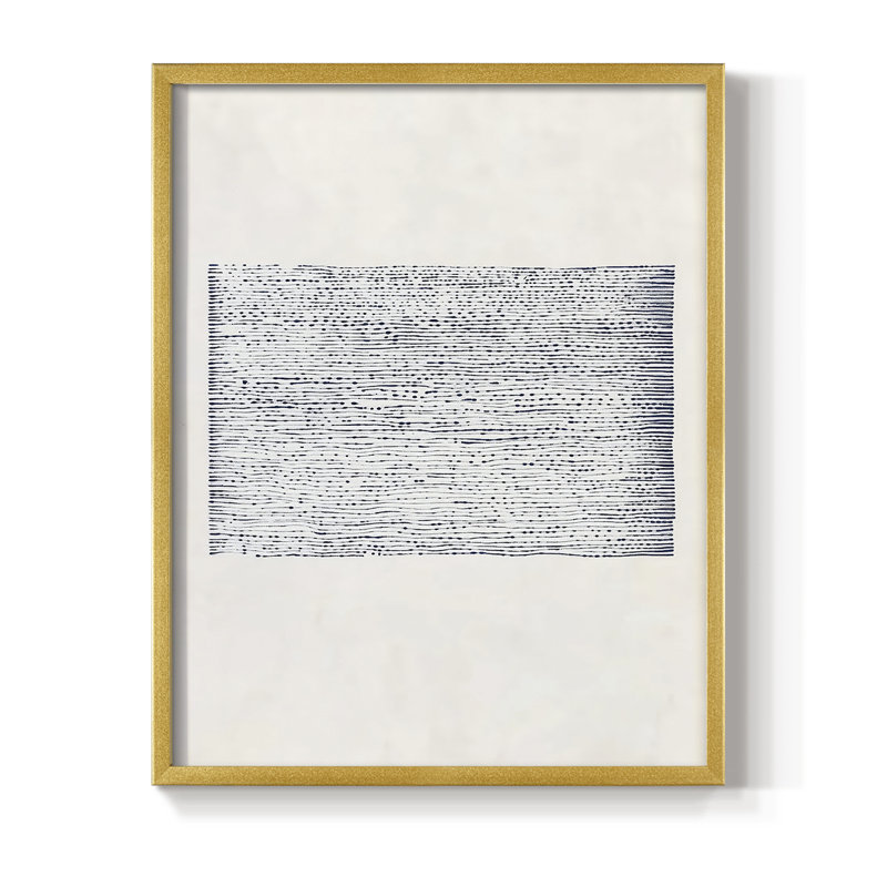 Abstrait, reproduction encadrée CDLXV III - prêt à être accroché , H 20 po x l 16 po, Or