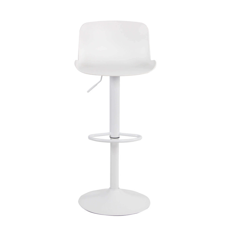 Khyree Swivel Adjustable Height Counter Stool, White