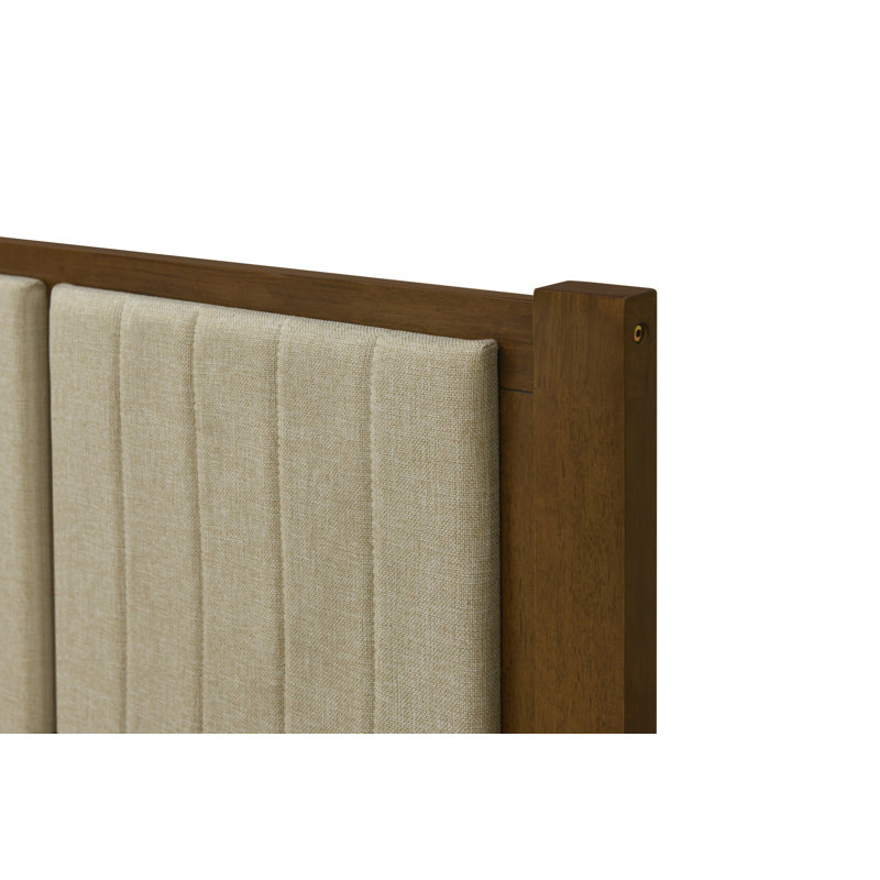 Base de lit tapissier Henry, Noyer, Grand lit