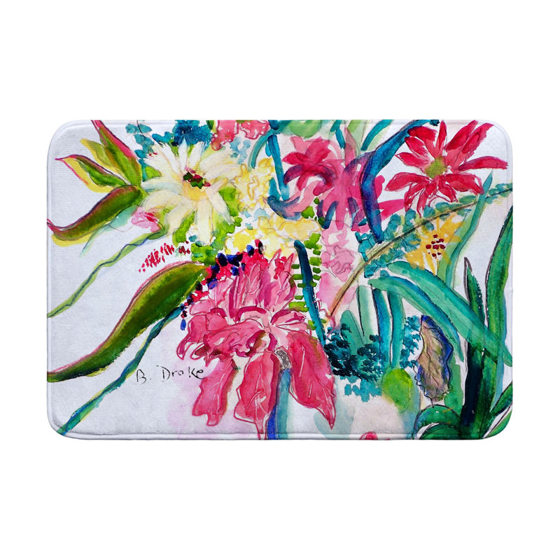Tapis de bain Multi Florals, Simple - L 24 po x l 36 po