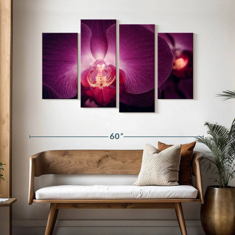 Harnek Purple Moth Orchid, 32'' H x 52'' W