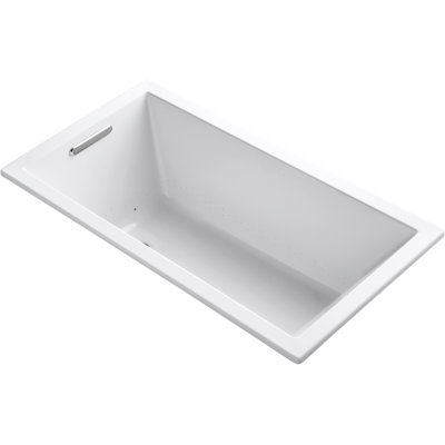 Underscore Rectangle 60-In X 32-In Heated Bubblemassage Air Bath With Reversible Drain