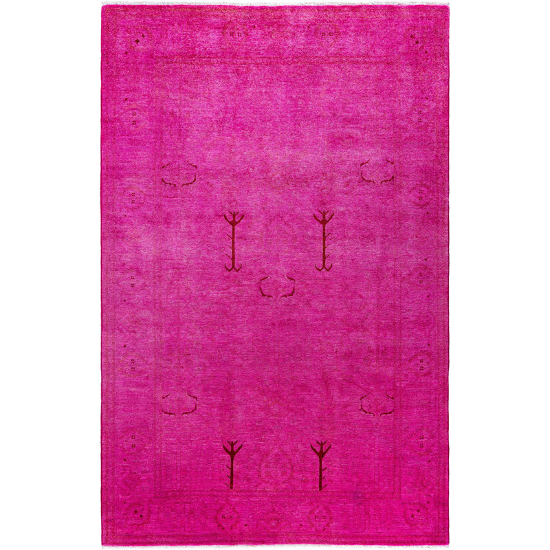 Overdyed One-of-a-Kind 5' 2" X 7' 10" Hand Knotted Area Rug