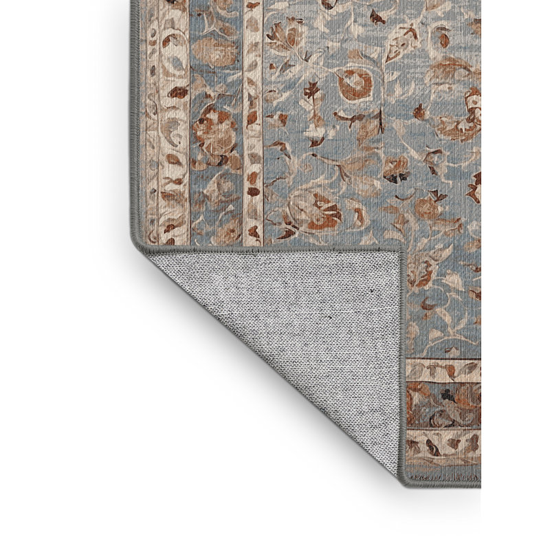 Machine Washable Gray Area Rug, Runner 2' x 5'