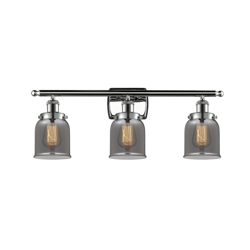 Éclairage pour meuble-lavabo 3 lumières 26 po Ballston Urban Bell, Incandescent, Chrome poli, Fumée