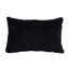 Ensemble de 2 coussins en velours noir de 18 po x 12 po avec joie brodée et flocon de neige givré, pour Noël