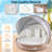 73" Tanning Pool Lounger Float With Retractable & Removable Canopy Spf50+ White