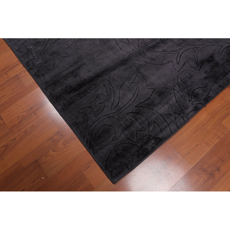 Tapis gris anthracite crocheté à la main Tillis