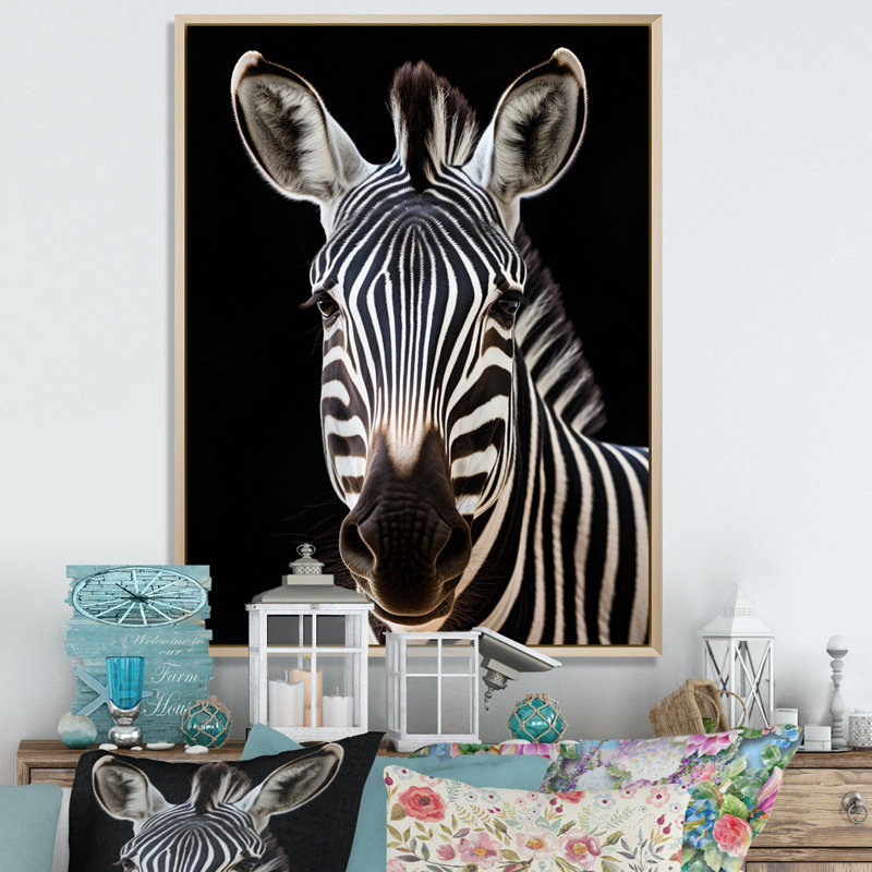 " Striking Zebra Patterns IV ", 32" H x 16" W x 1" D, Maple