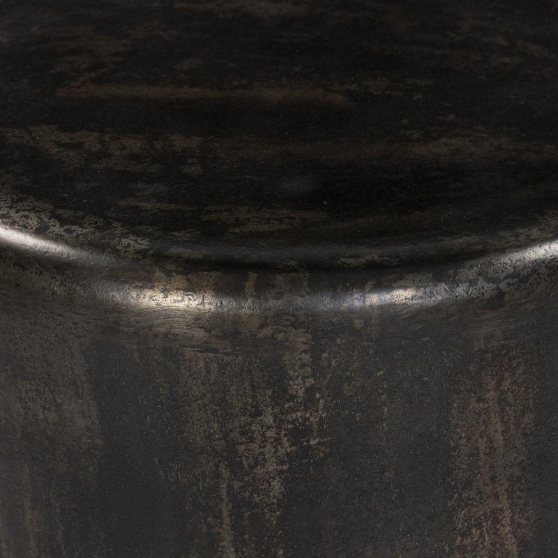 Venetia Outdoor End Table, Distressed Bronze