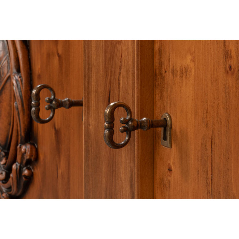 Crested 96'' W Solid Wood Sideboard, Noce Anticato