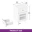 40cm W Bedside Table-113111175