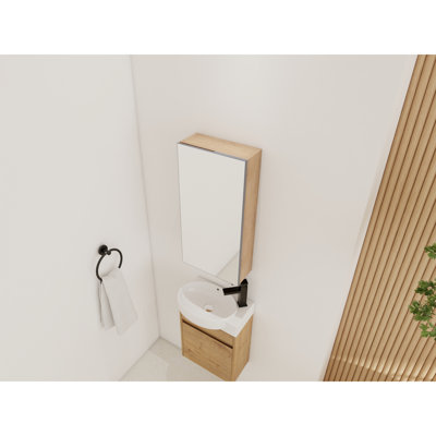 Armoires à pharmacie peu encombrantes avec rangement pour salle de bain moderne en contreplaqué de 14 po
