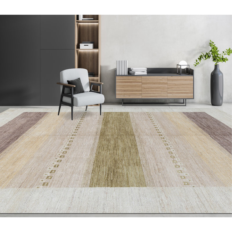 Gabbeh Wool Striped Area Rug